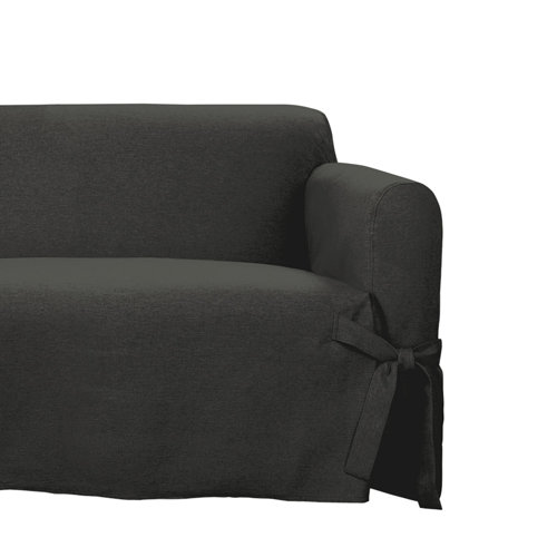 Sure Fit Farmhouse Basketweave Box Cushion Loveseat Slipcover & Reviews